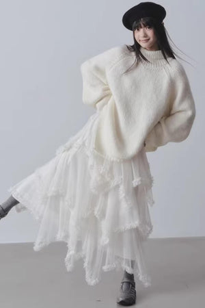Asymmetrical Cake A-Line Skirt