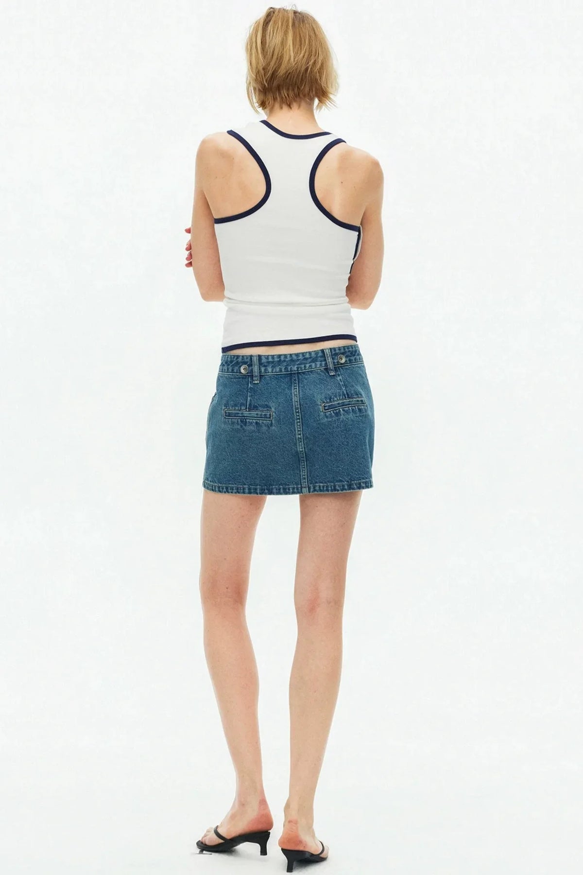 Asymmetrical Color-Blocking Tank Top