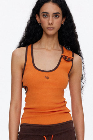 Asymmetrical Color-Blocking Tank Top