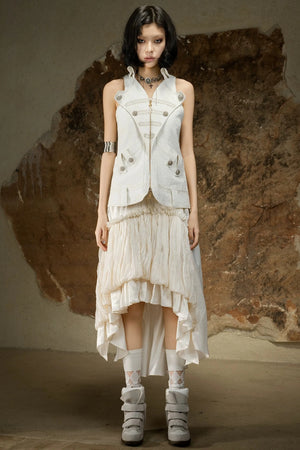 Asymmetrical High-Waisted Skirt