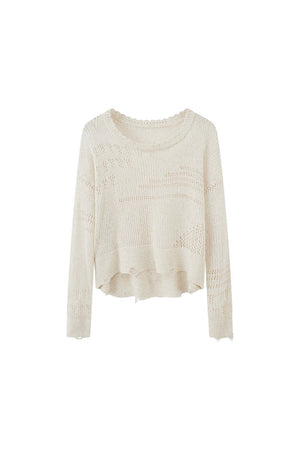 Asymmetrical Knit Off-Shoulder Top Set-Up