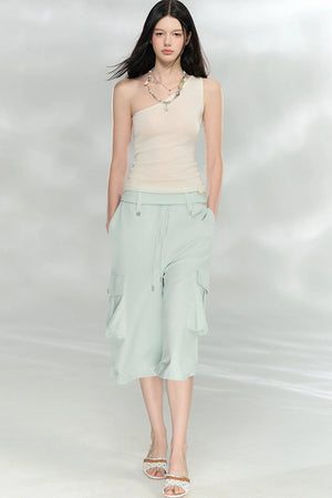 Asymmetrical Knit Summer Vest