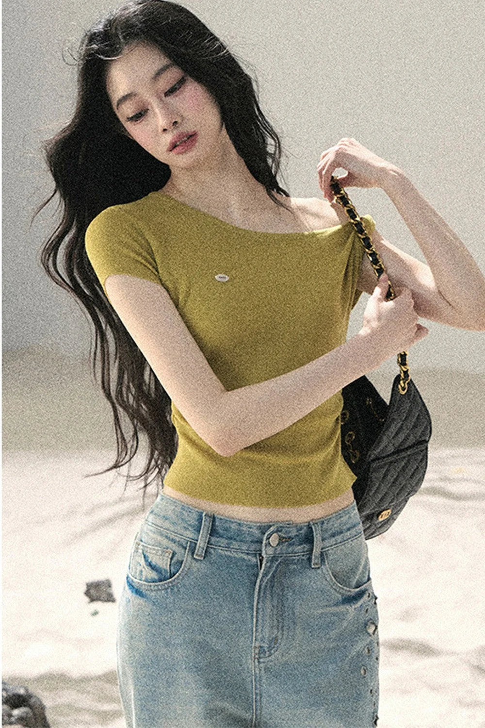 Asymmetrical Knot Crop Top