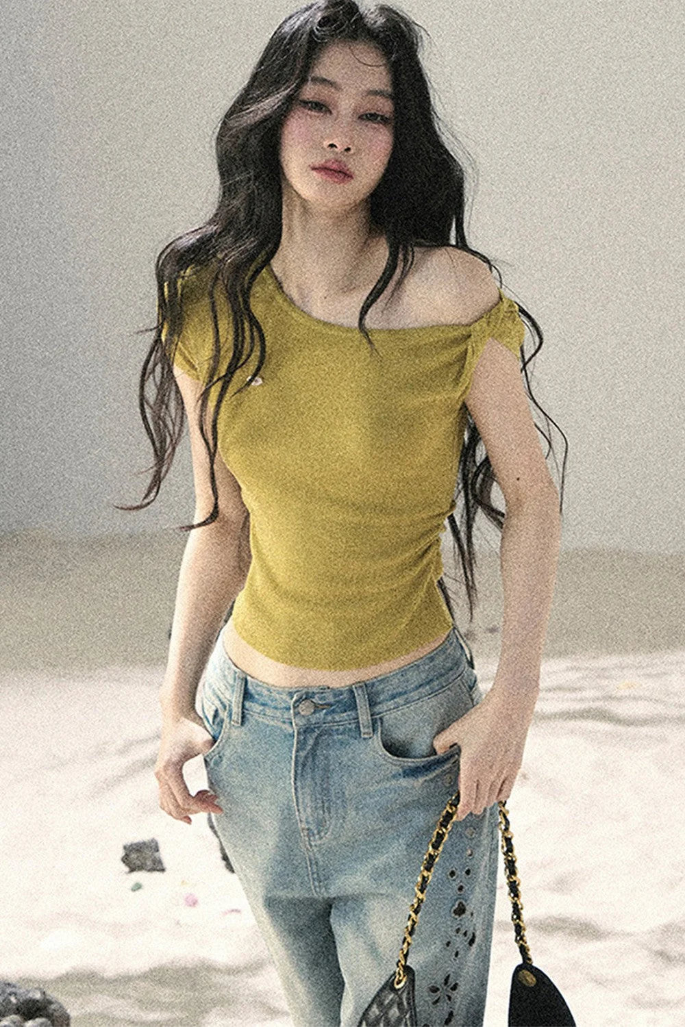 Asymmetrical Knot Crop Top
