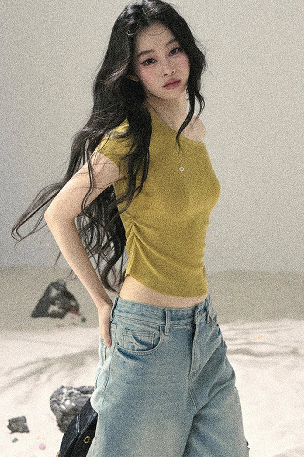 Asymmetrical Knot Crop Top