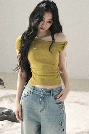 Asymmetrical Knot Crop Top