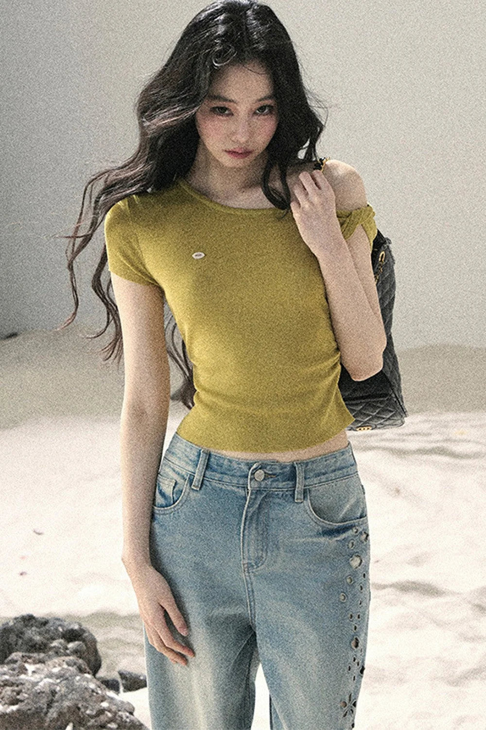 Asymmetrical Knot Crop Top