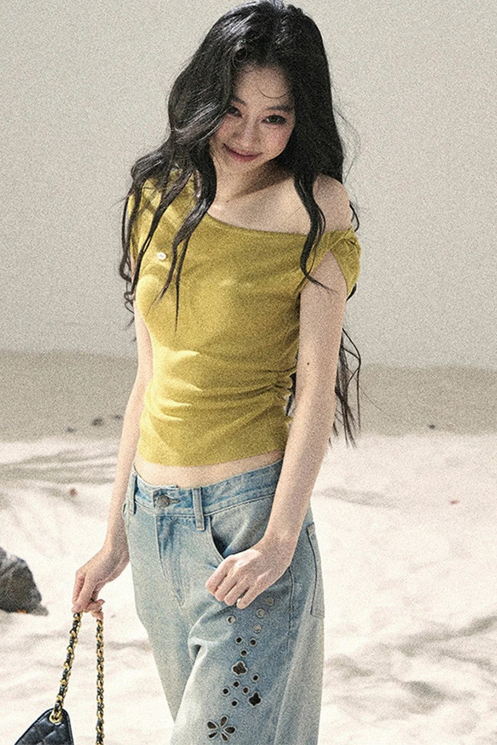 Asymmetrical Knot Crop Top