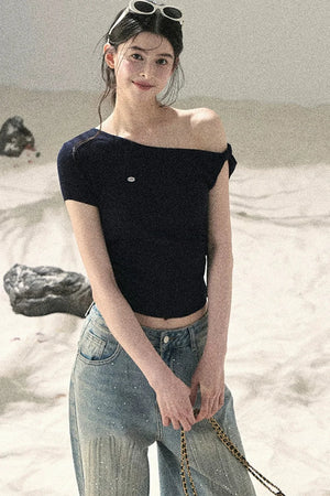 Asymmetrical Knot Crop Top