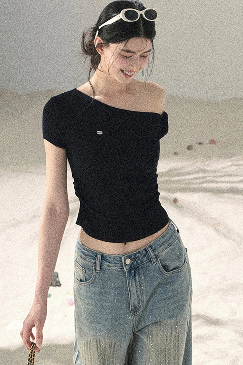 Asymmetrical Knot Crop Top