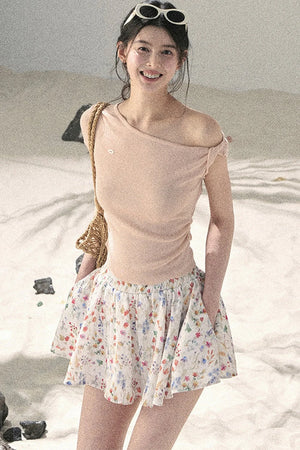 Asymmetrical Knot Crop Top