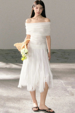 Asymmetrical Lace A-Line Skirt