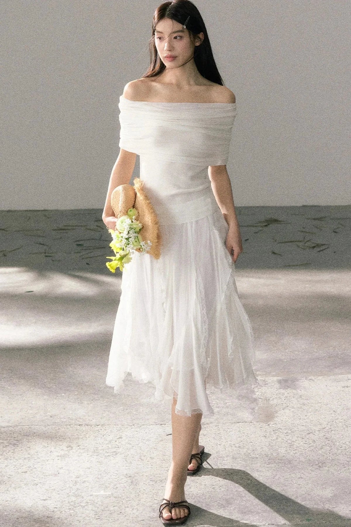 Asymmetrical Lace A-Line Skirt