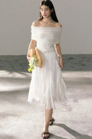 Asymmetrical Lace A-Line Skirt