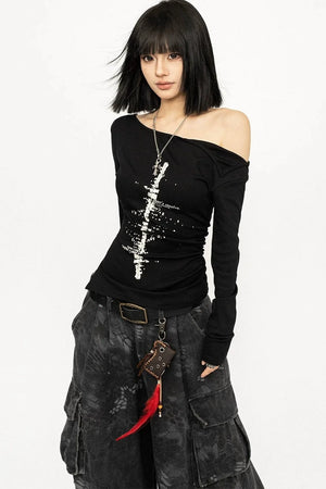 Asymmetrical Off-Shoulder Top