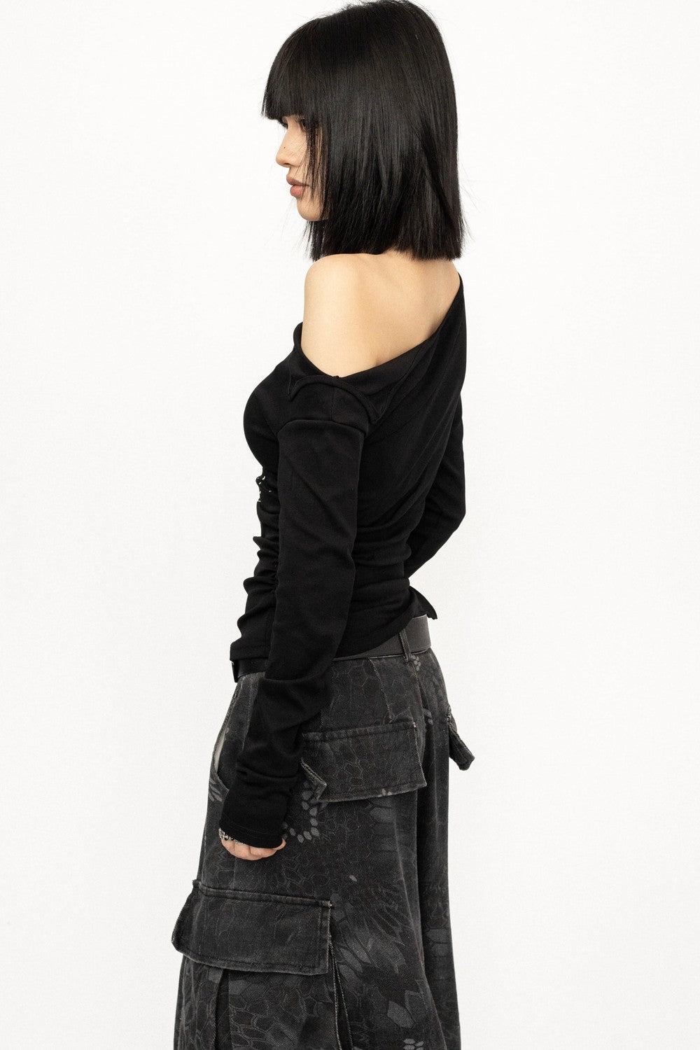 Asymmetrical Off-Shoulder Top