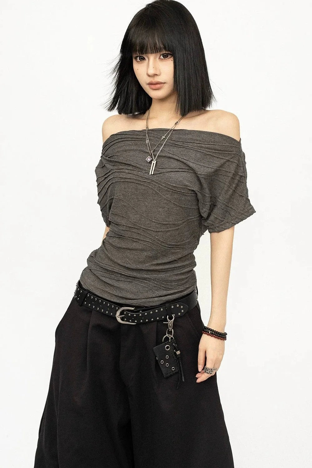 Asymmetrical Off-Shoulder Top