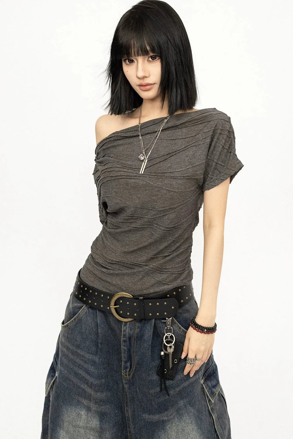 Asymmetrical Off-Shoulder Top