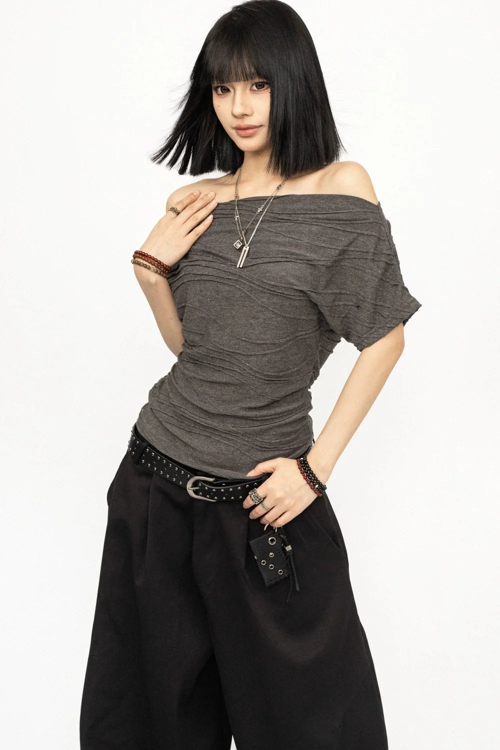 Asymmetrical Off-Shoulder Top
