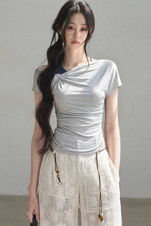 Asymmetrical Off-Shoulder Top