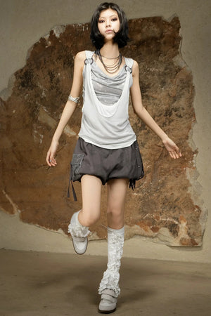 Asymmetrical Retro Vest