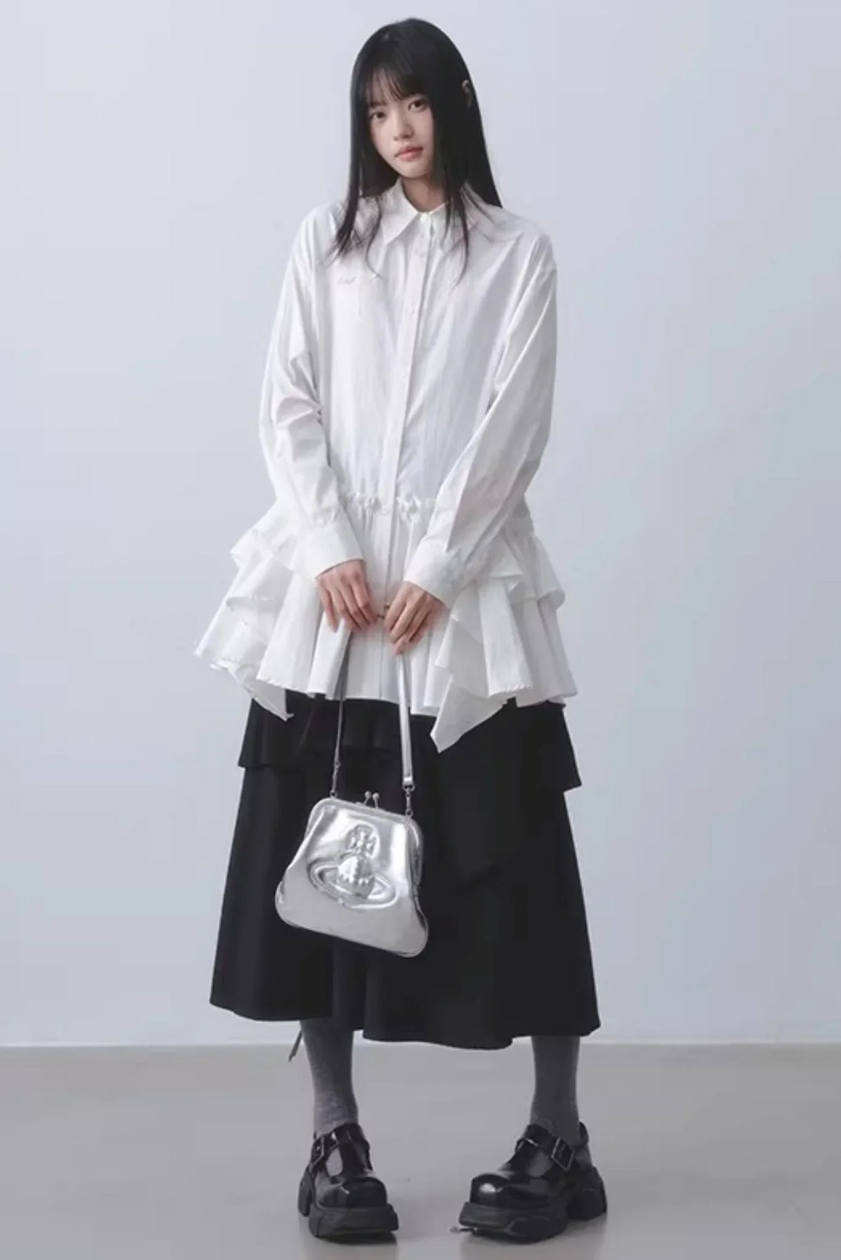Asymmetrical Ruffled Dress