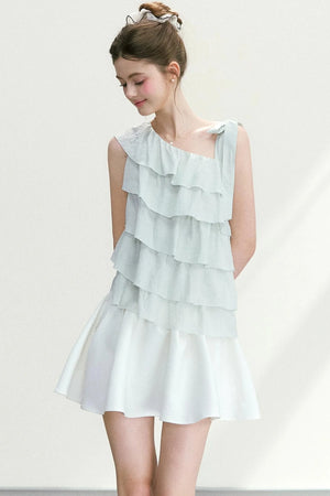 Asymmetrical Ruffled Off-Shoulder Blouse
