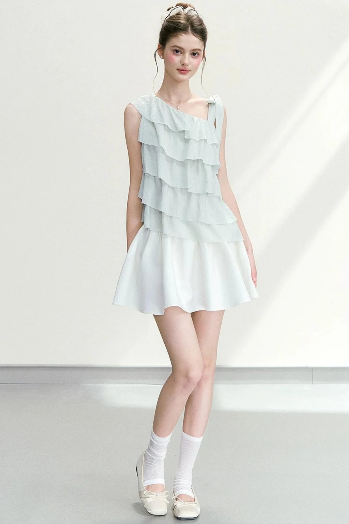 Asymmetrical Ruffled Off-Shoulder Blouse