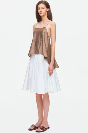 Asymmetrical Satin Camisole Top