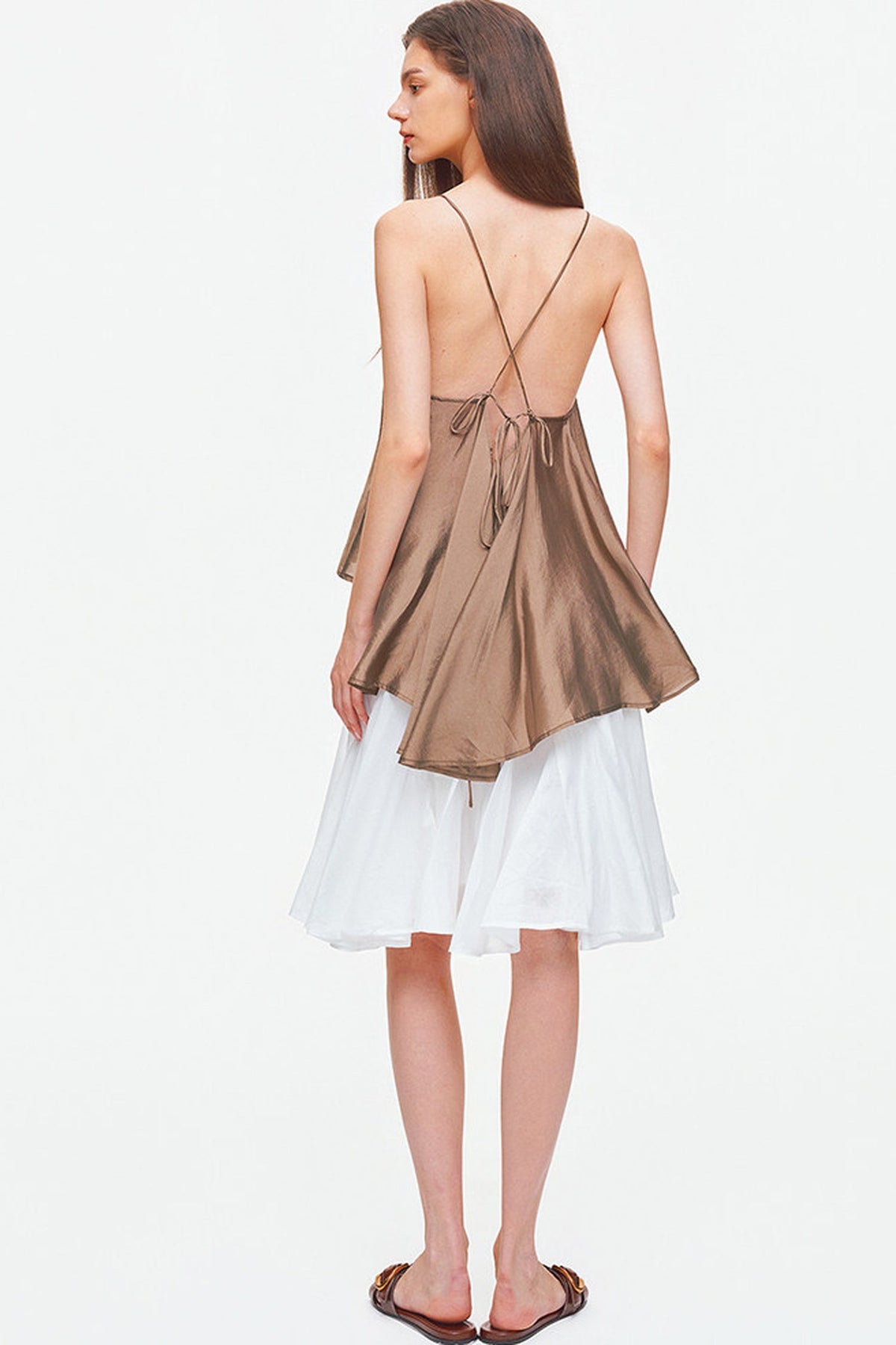 Asymmetrical Satin Camisole Top