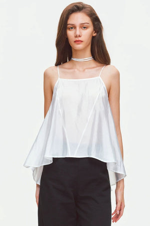 Asymmetrical Satin Camisole Top