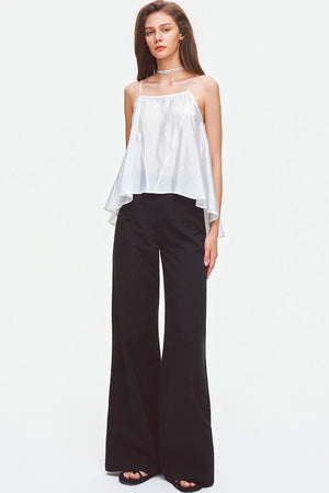 Asymmetrical Satin Camisole Top