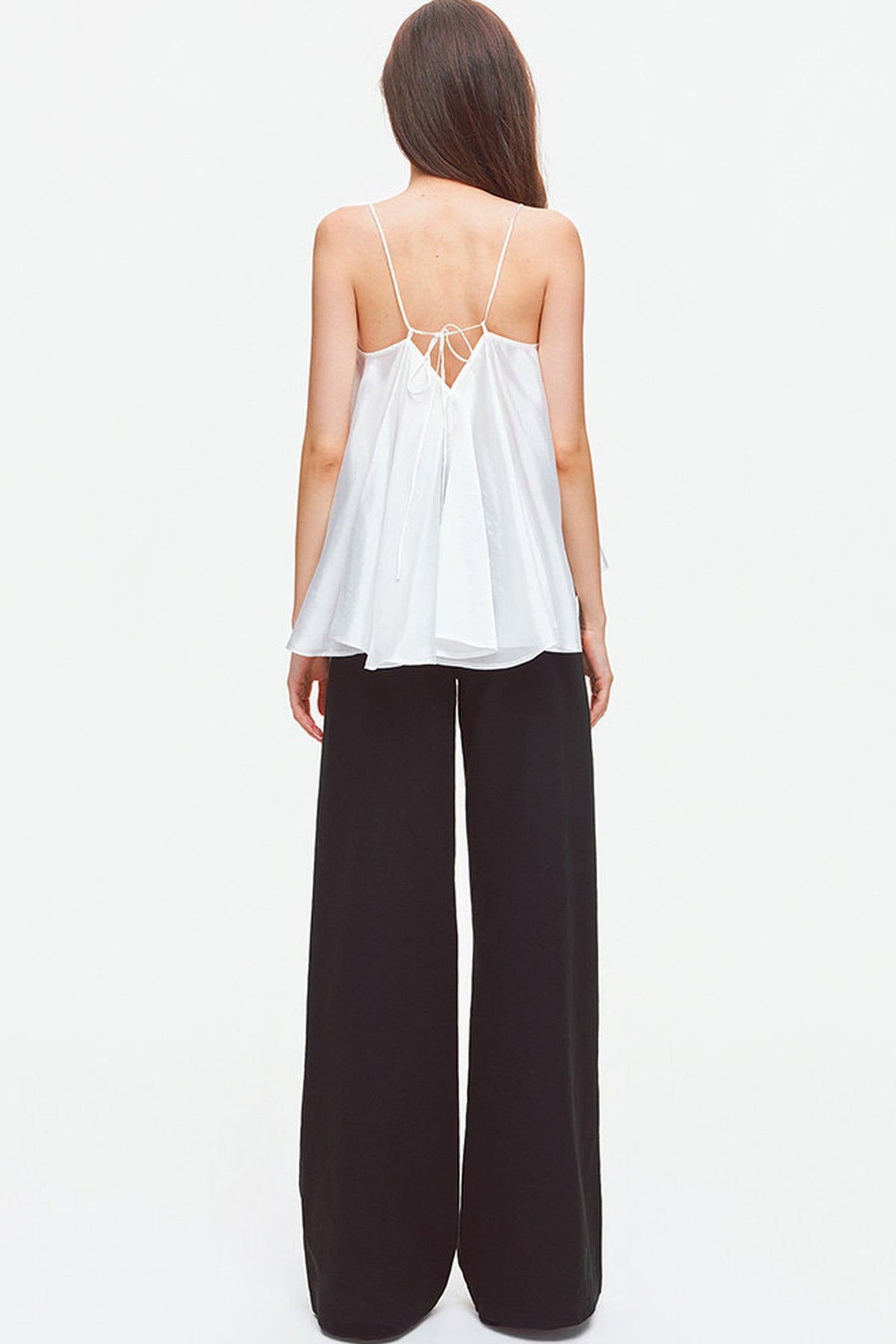 Asymmetrical Satin Camisole Top