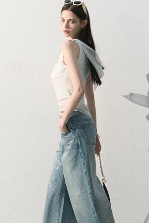 Asymmetrical Shoulder-Cut Tank Top