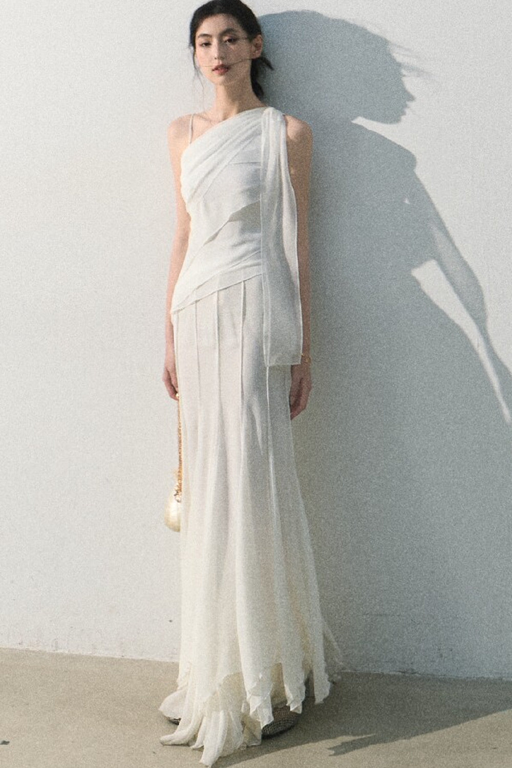 Asymmetrical Shoulder-Cut Tank Top