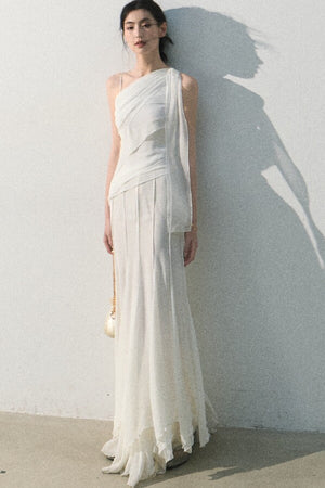 Asymmetrical Shoulder-Cut Tank Top
