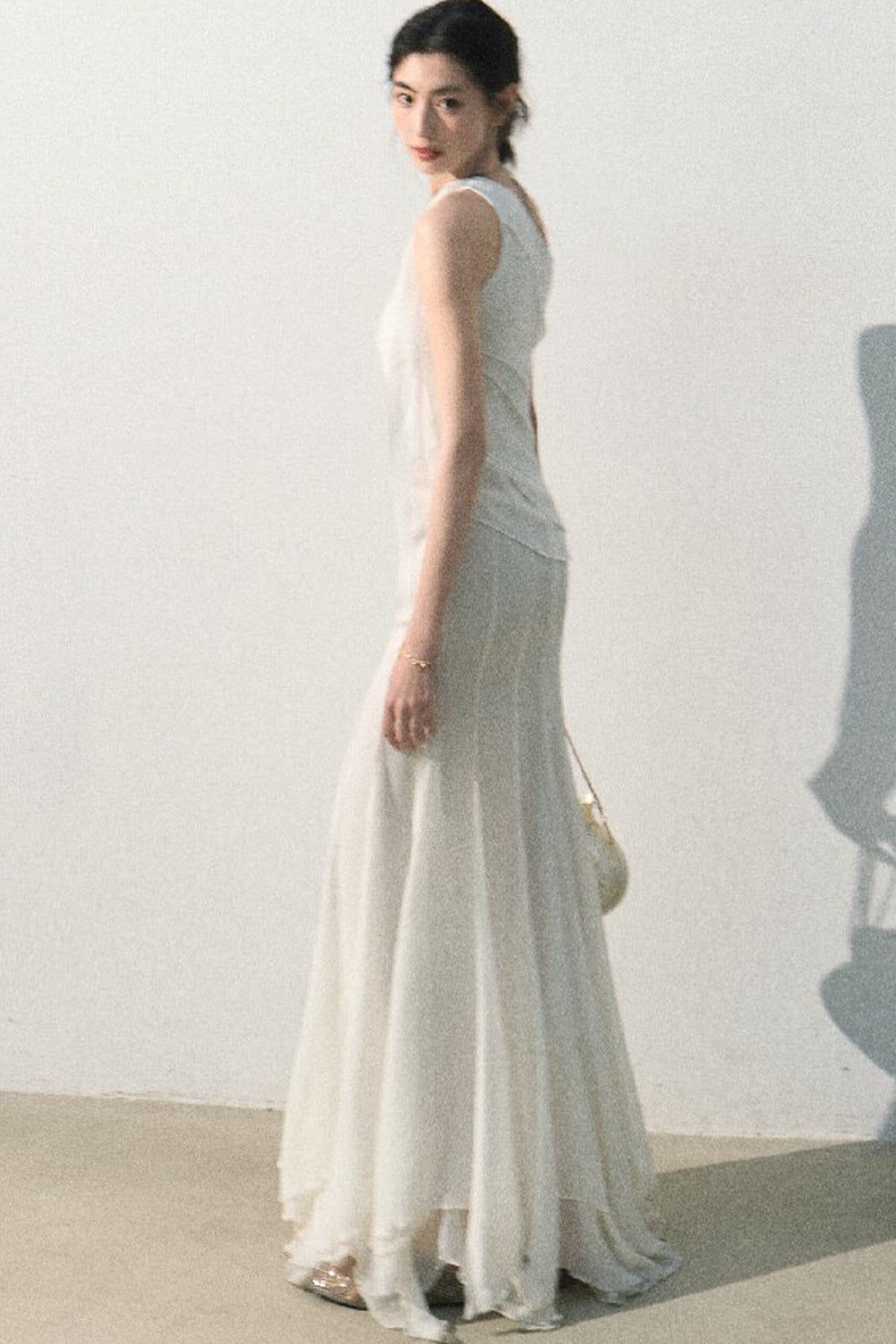 Asymmetrical Shoulder-Cut Tank Top