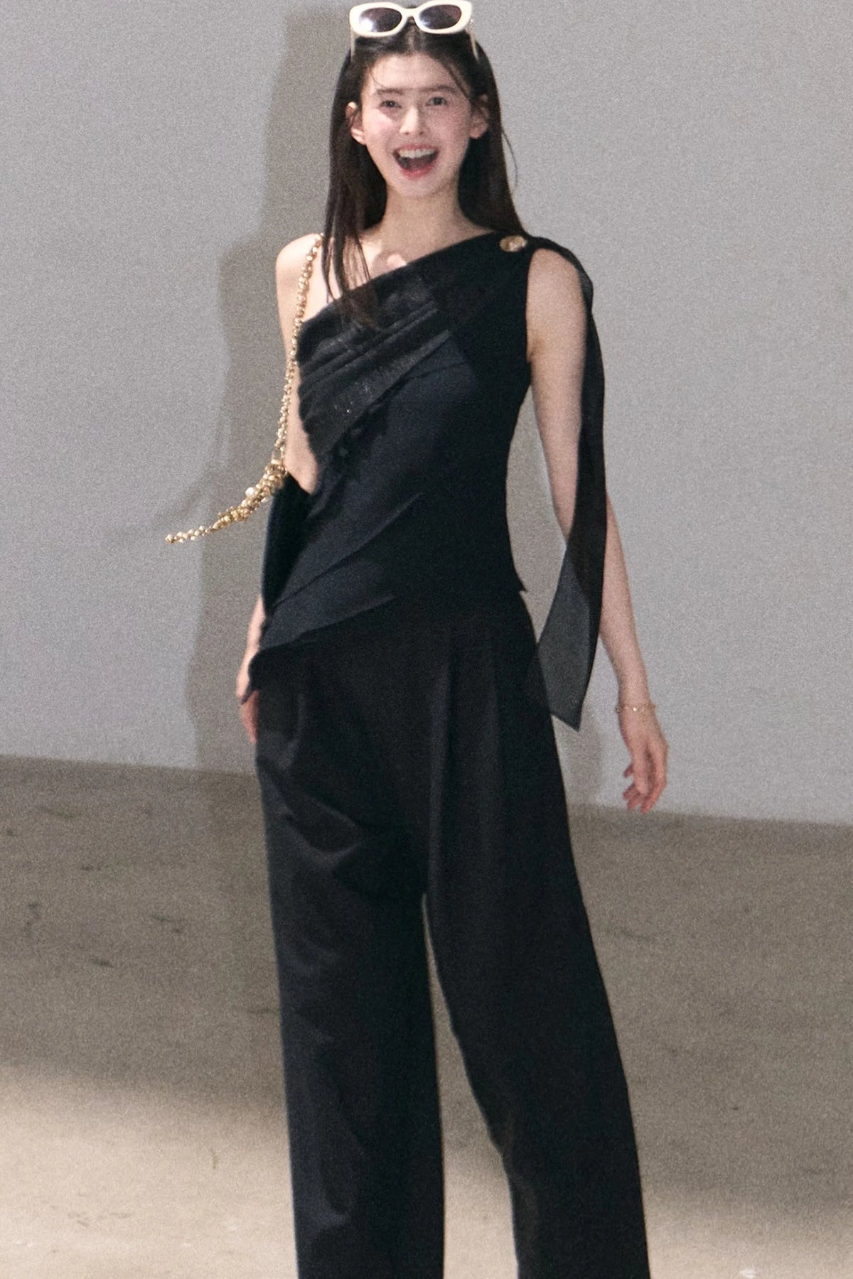 Asymmetrical Shoulder-Cut Tank Top