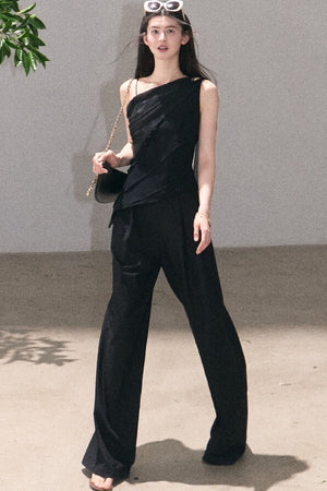 Asymmetrical Shoulder-Cut Tank Top