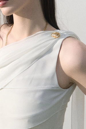 Asymmetrical Shoulder-Cut Tank Top