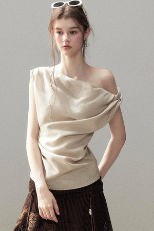 Asymmetrical Shoulder Summer Top