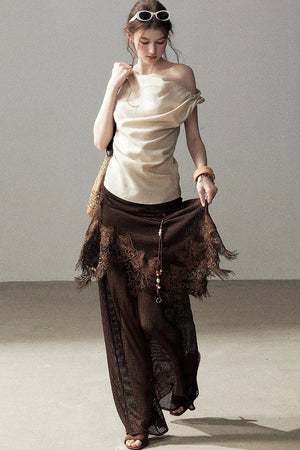 Asymmetrical Shoulder Summer Top