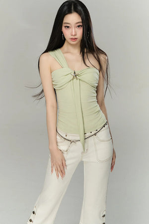 Asymmetrical Starfish Tube Top
