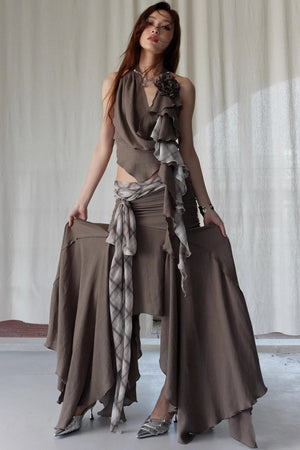 Asymmetrical Swing Vest & Skirt Set-Up