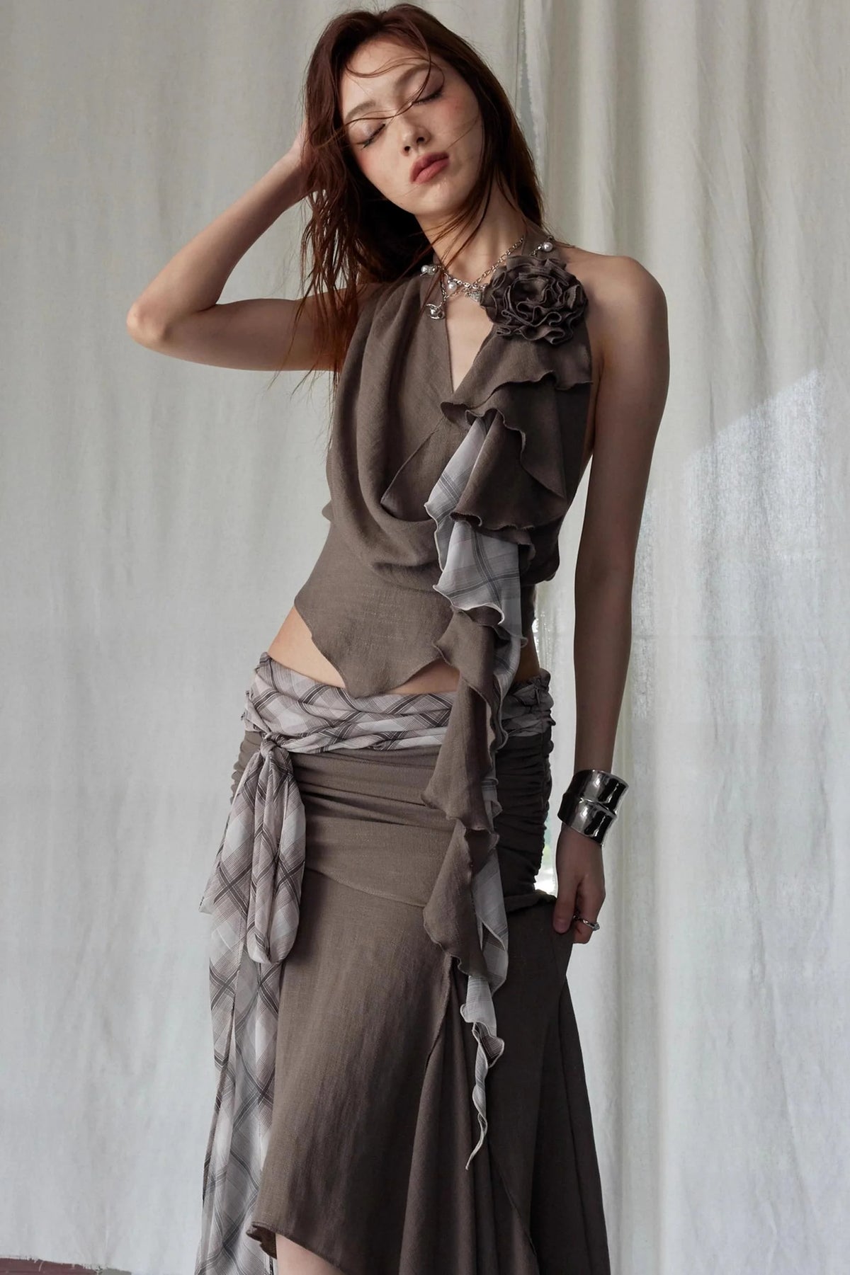 Asymmetrical Swing Vest & Skirt Set-Up