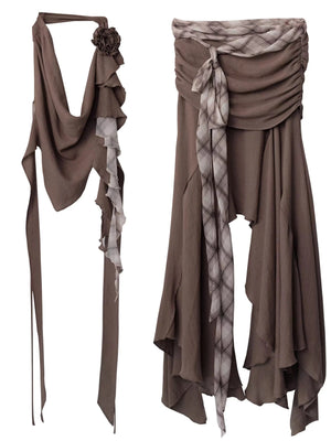 Asymmetrical Swing Vest & Skirt Set-Up