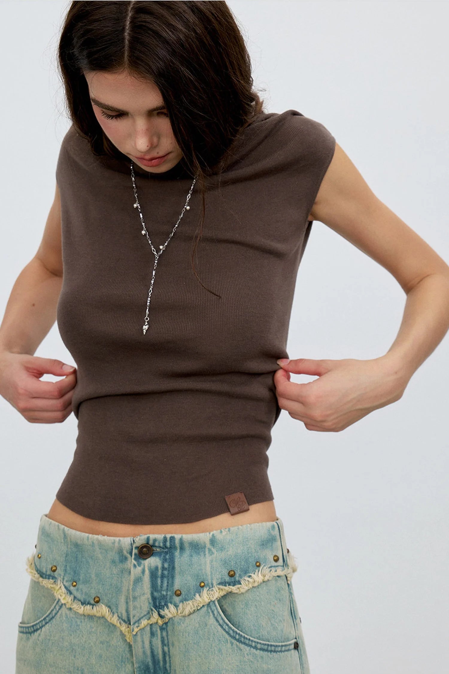 Asymmetrical Tencel Wool Top