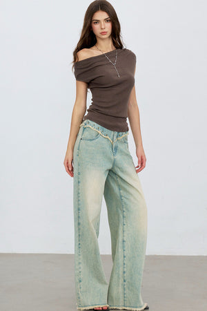 Asymmetrical Tencel Wool Top