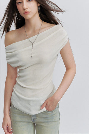 Asymmetrical Tencel Wool Top