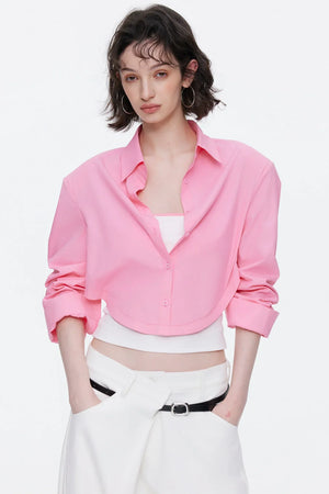 Asymmetrical Waistband Denim Pants